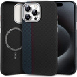 Carcasa pentru iPhone 15 Pro, Carbon Fiber MagSafe, negru / albastru