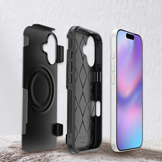 Husă MagForce pentru iPhone 17, pentru MagSafe, blindată, neagră