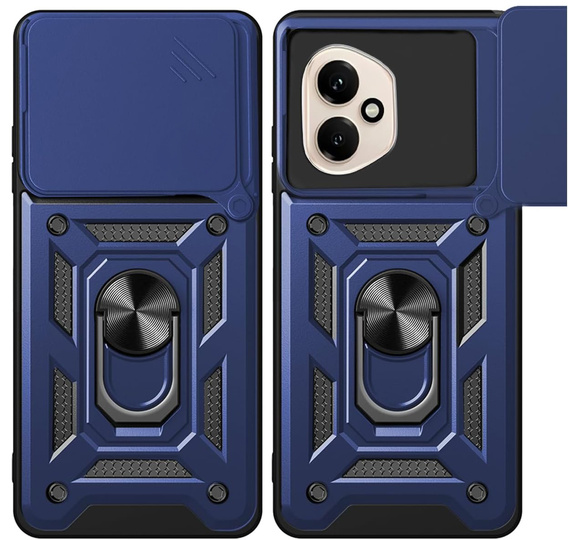 Husă blindată pentru Honor 400 5G, CamShield Slide, albastru
