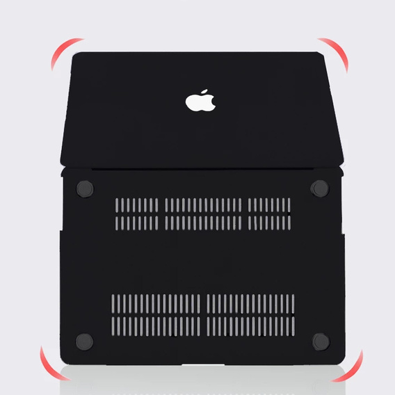 Husă pentru MacBook Air 13 A2337 M1 A2179 A1932, HardShell, negru