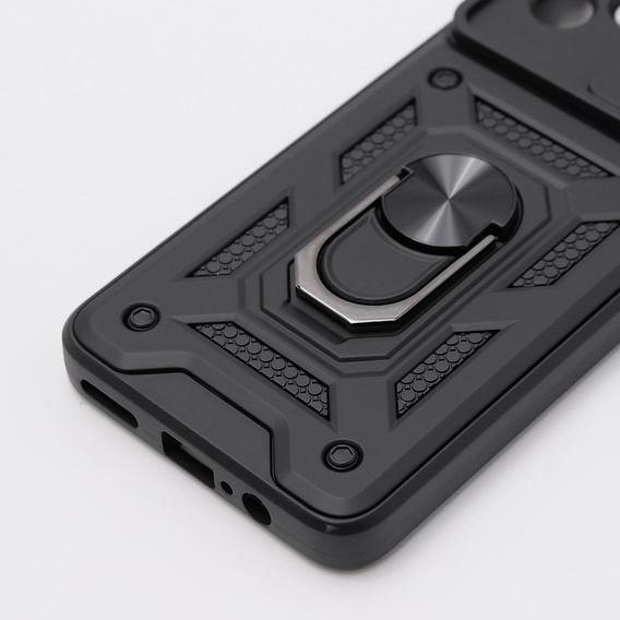 Husă blindată pentru Motorola Moto G54 5G, CamShield Slide, negru