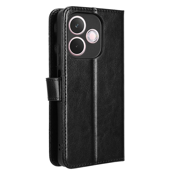 Cu clapetă pentru Oppo A5 Pro 5G, Crazy Horse Wallet, negru