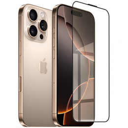 Sticlă călită 3D pentru iPhone 16 Pro, negru