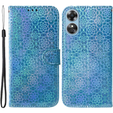 Cu clapetă pentru Oppo A17, Wallet mandala, albastru