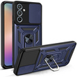 Husă blindată pentru Samsung Galaxy A54 5G, CamShield Slide, albastru