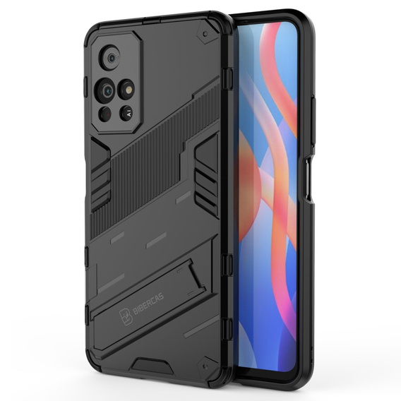 Husa pentru Xiaomi Poco M4 Pro 5G / Note 11S 5G, Military kickstand, albastru