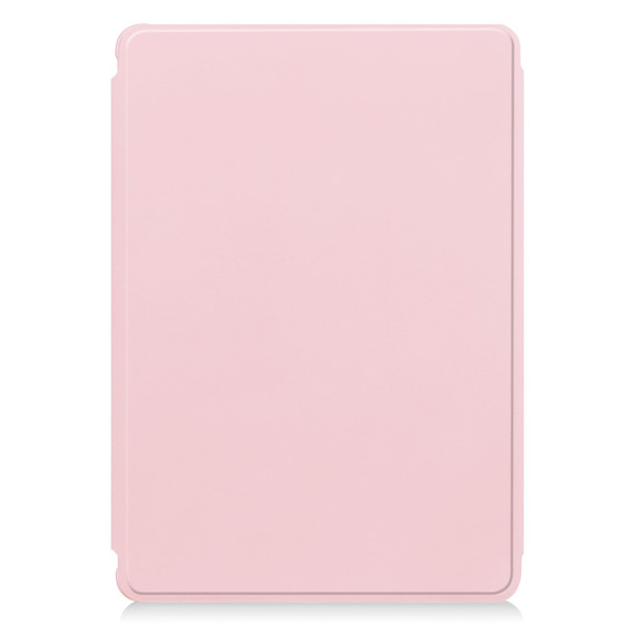 Husă pentru tastatură pentru Samsung Galaxy Tab S9, Rotary 360° Leather, roz rose gold