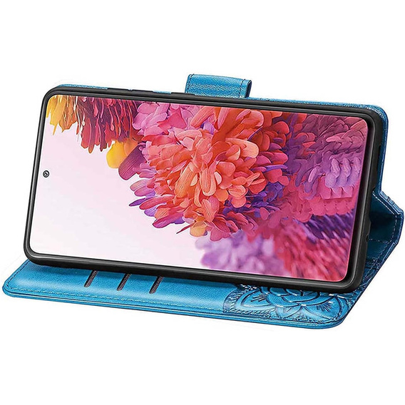 Cu clapetă pentru Xiaomi Redmi A5, Butterfly, albastru