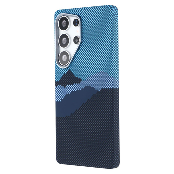 Carcasa pentru Samsung S25 Ultra, Carbon Fiber MagSafe, albastru / albastru marin