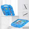 Husă pentru copii pentru iPad 9.7" 2018/2017 (6/5 gen.) / Pro 9.7" 2016, Cute Patterns, cu suport, albastru