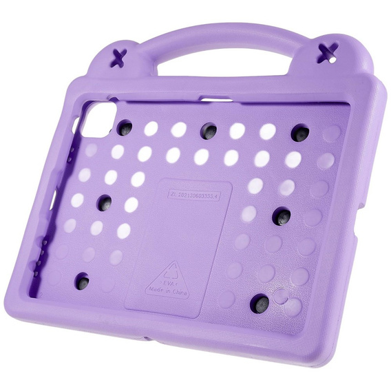 Husă pentru copii pentru Apple iPad Air 11" 6 gen. 2024, Cute Patterns, cu suport, violet