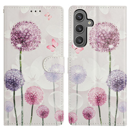 Cu clapetă pentru Samsung Galaxy S24 FE, Wallet, Dandelion