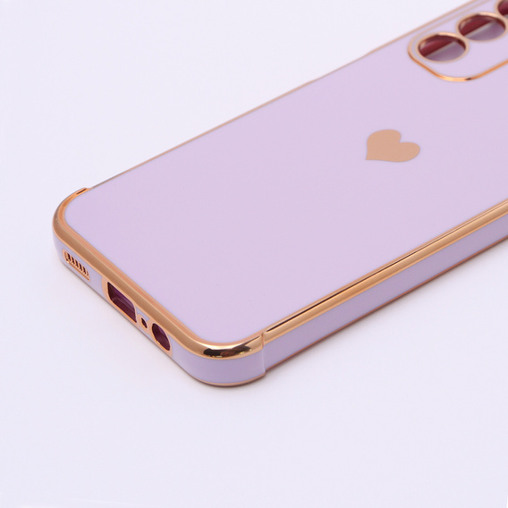 Huse pentru Samsung Galaxy A14 4G/5G, Electro heart, violet