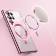Husă pentru Samsung Galaxy S25 Ultra, Electro MagSafe, roz rose gold + Sticlă pentru ecran