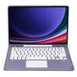 Carcasă + tastatură Samsung Galaxy Tab S9+, Leather Pen Slot TouchPad, violet