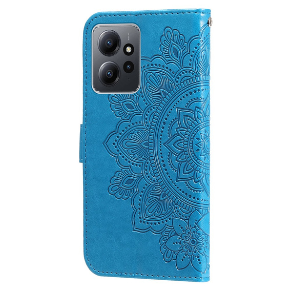 Cu clapetă pentru Xiaomi Redmi Note 12 4G, Mandala Flower, albastru