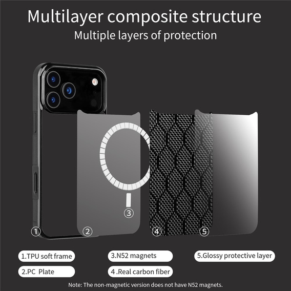 Husă din fibră aramidică cu MagSafe pentru Apple iPhone 17 Pro Max