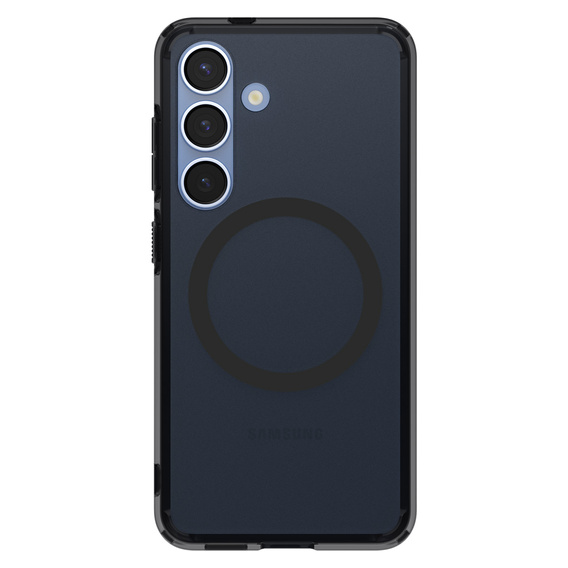Carcasă MagSafe Spigen pentru Samsung Galaxy S25, Ultra Hybrid, transparent / negru + 9H Tempered Glass