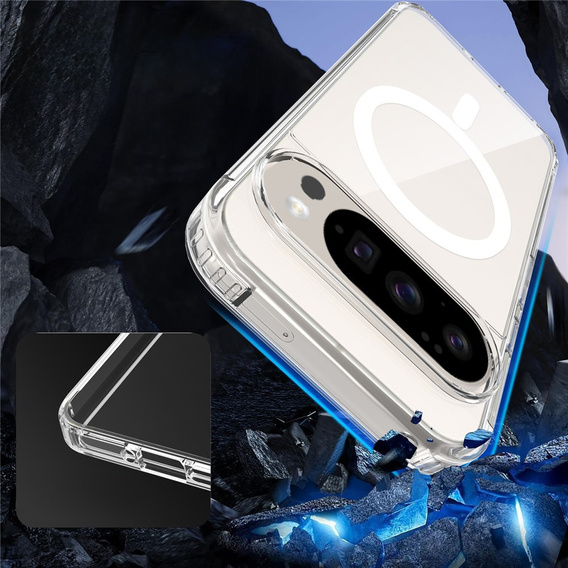 Husă pentru Google Pixel 9 Pro XL, Fusion Hybrid Case, pentru MagSafe, transparentă