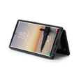 Husa cu clapetă CASEME pentru Samsung Galaxy S25 Ultra, Litchi Wallet, negru