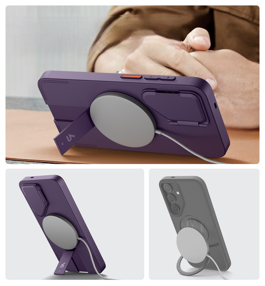 Husă pentru Samsung Galaxy S25, Suritch Shockproof, pentru MagSafe, violet