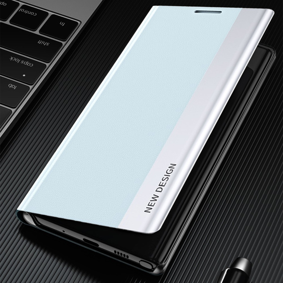 Cu clapetă pentru Samsung Galaxy A34 5G, Side Magnetic, albastru
