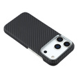 Husă pentru iPhone 17 Pro, fibră de carbon, pentru MagSafe, negru