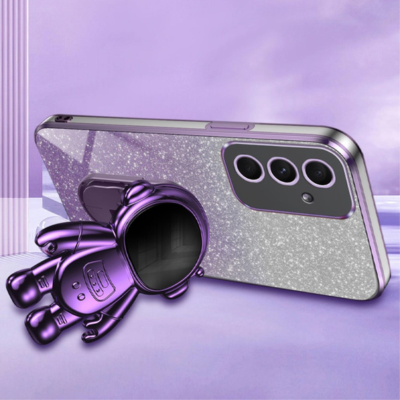 Husa pentru Samsung Galaxy A55 5G, Glitter Astronaut, violet