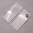 Husa pentru iPhone 13, Magnetic Dual Glass, de aur