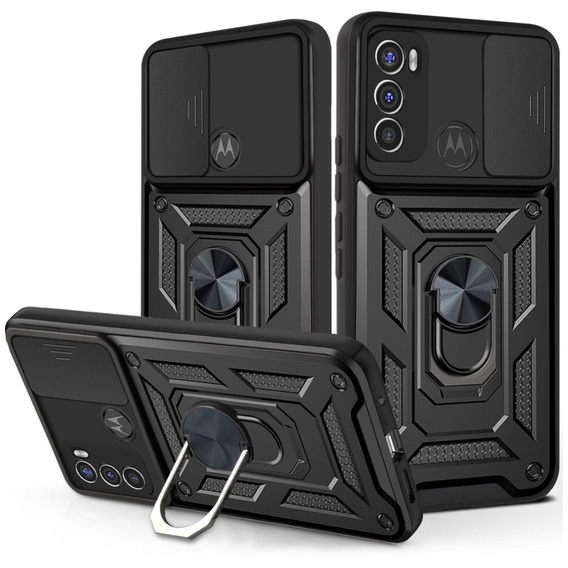 Husă blindată pentru Motorola Moto G60, CamShield Slide, negru