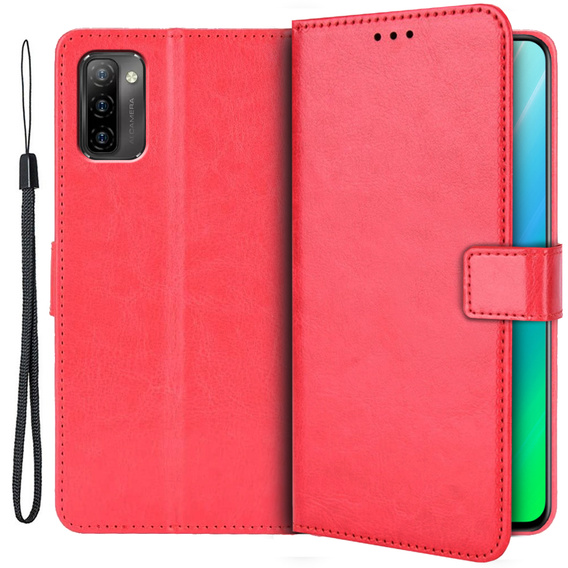 Cu clapetă pentru Ulefone Note 12P, Wallet, roșu