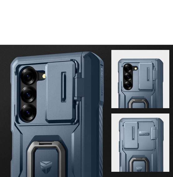 Husă blindată pentru Samsung Galaxy Z Fold 6 5G, Dexnor Full Body S-Pen Slot, albastru