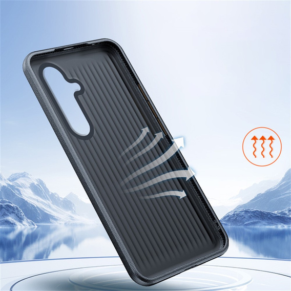 Husă din piele pentru Samsung Galaxy S25, leather hybrid, gri