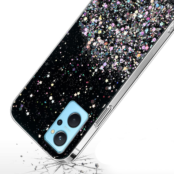 Huse pentru Realme 9i / Oppo A96, Glittery, negru