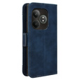 Cu clapetă pentru Realme GT 6 / 6T, Card Slot, albastru închis