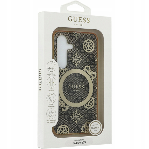 Husă GUESS Magnetic IML Peony pentru Samsung Galaxy S25