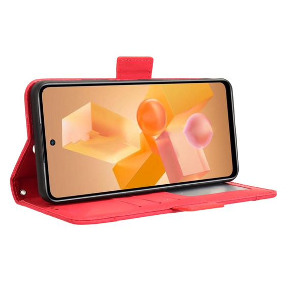 Cu clapetă pentru Infinix Hot 40i, Card Slot, roșu