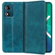 Husa cu clapetă pentru Motorola Moto E13, Split Leather, verde