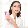 Husă pentru Samsung Galaxy S25+ Plus, pentru MagSafe, ERBORD Matt Case, roz + sticlă pentru ecran