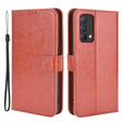 Cu clapetă pentru Realme GT Master, Crazy Horse Wallet, maro