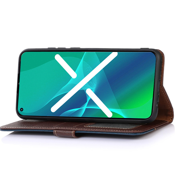Husa cu clapetă pentru Samsung Galaxy S22+ Plus 5G, KHAZNEH RFID, albastru