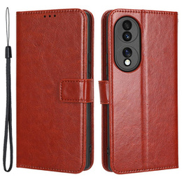 Cu clapetă pentru Honor 70 5G, Crazy Horse Wallet, maro