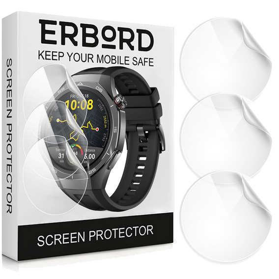 3x ERBORD Hydrogel Foil pentru Huawei Watch GT 5 Pro 46mm