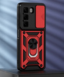 Husă blindată pentru Infinix Hot 50 Pro+ 4G, CamShield Slide, roșu