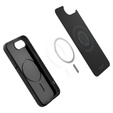 Carcasa Spigen pentru iPhone 16E, Liquid Air, negru + 9H Tempered Glass