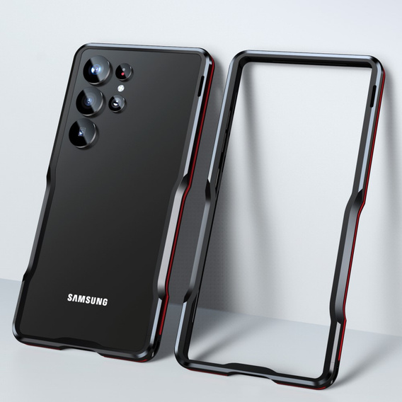 Husa LUPHIE pentru Samsung Galaxy S25 Ultra, Armor Bumper, negru