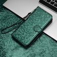 Husa cu clapetă pentru Motorola Moto G86 Power 5G, Wallet Rhombus, verde