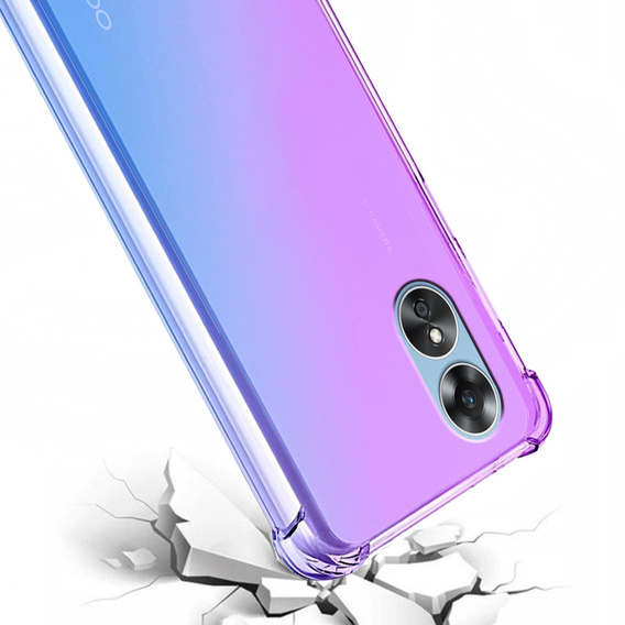 Husa pentru Oppo A17, Gradient Dropproof, Violet / albastru