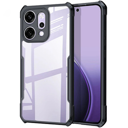 Carcasă pentru Oppo Reno 14, întărită, transparentă cu laturi negre