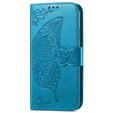 Cu clapetă pentru Oppo A38 4G / Oppo A18 4G, Butterfly, albastru